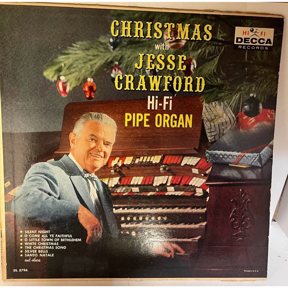 Christmas With Jesse Crawford LP Vinyl Record Music Hi-Fi Pipe Organ Xmas Songs